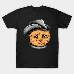 cool cat with a cap illustration T-Shirt